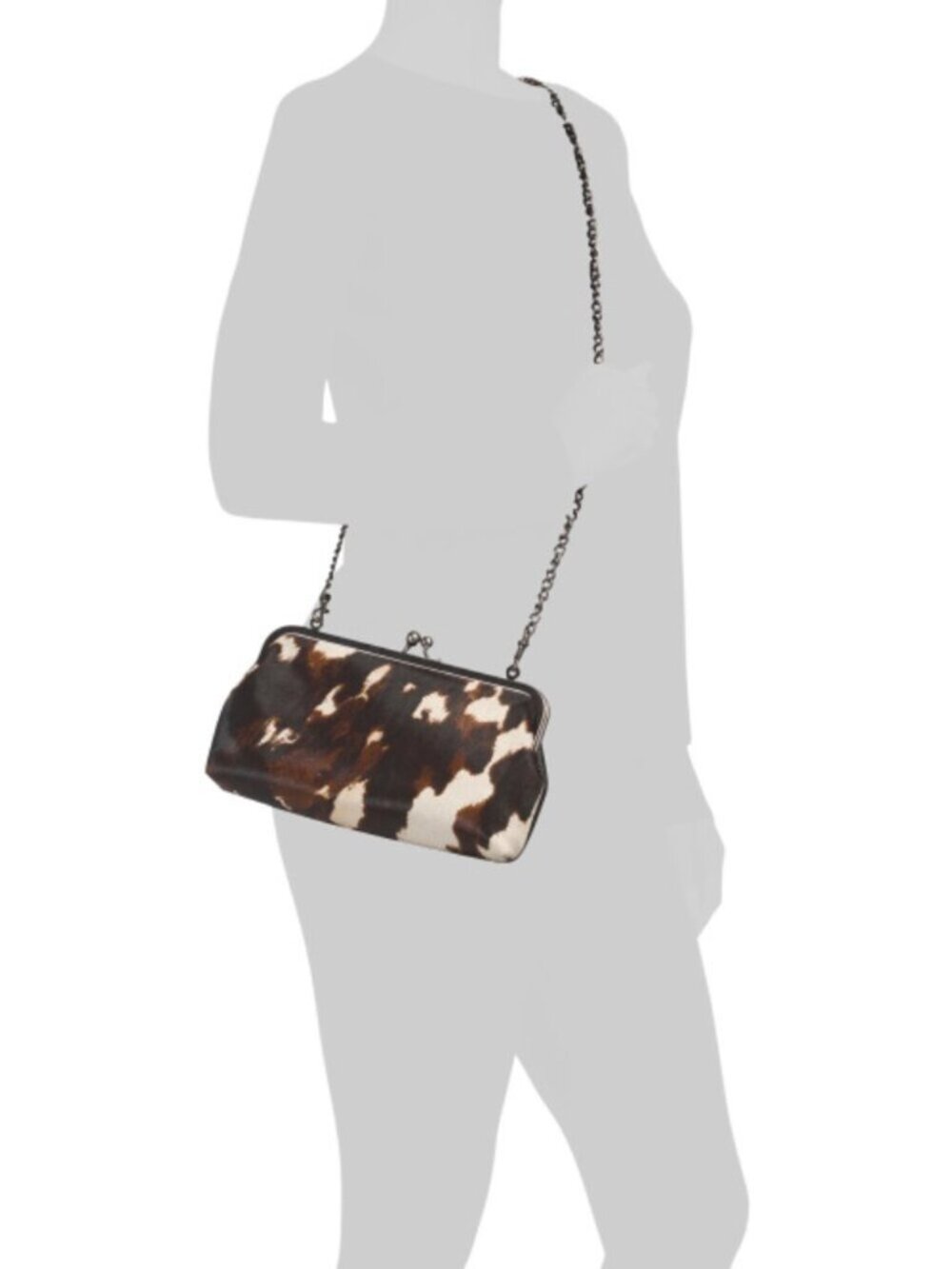 PATRICIA NASH Leather Potenaz Frame Clutch Bag With Chain Strap - Picture 2 of 4